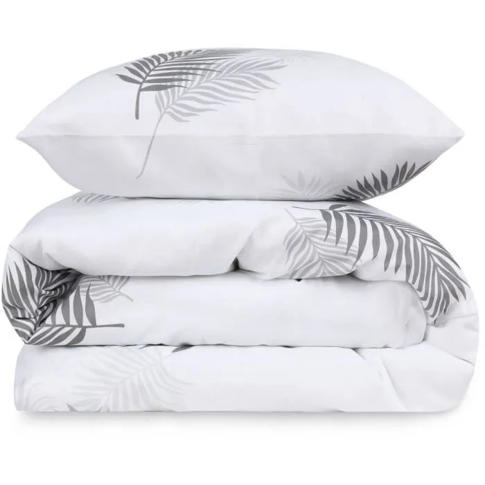 Juego de Cama 220x240 cm con 2 Fundas de Almohada 60x60 cm - Algodón/Poliéster - Gris - ASI8682870114951 2