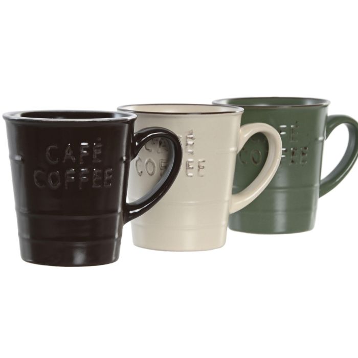 Taza Vintage DKD Home Decor Verde Marron 8 x 8.2 x 10 cm (12 Unidades) 1 Taza Vintage DKD Home Decor Verde Marron 8 x 8.2 x 10 cm (12 Unidades) 1