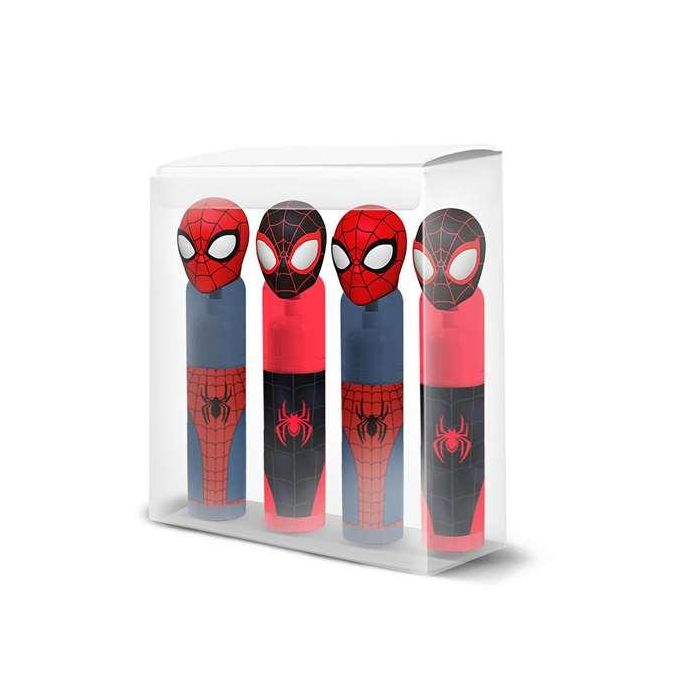 Karactermania Pack 4 Marcadores Spiderman Peter Rojo PP ABS Plástico Caja Regalo 3,5 x 16 x 19,5 cm