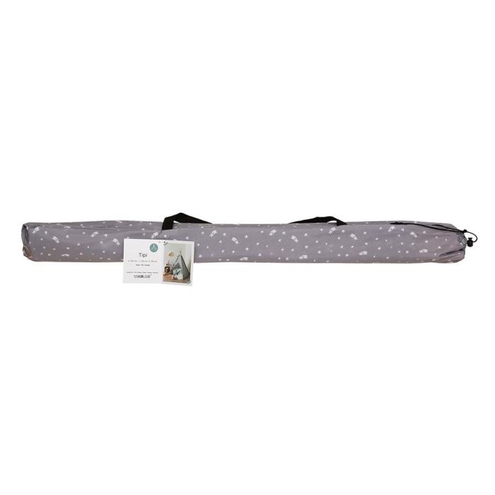 Atmosphera Tipi infantil gris de poliéster 160x120x120cm con funda de almacenaje 2 Atmosphera Tipi infantil gris de poliéster 160x120x120cm con funda de almacenaje 2