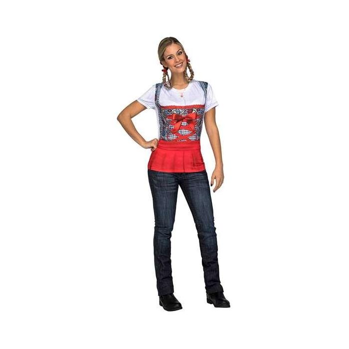 My Other Me Disfraz Oktoberfest Rojo para Mujer Adulto Talla M (Camiseta) 3