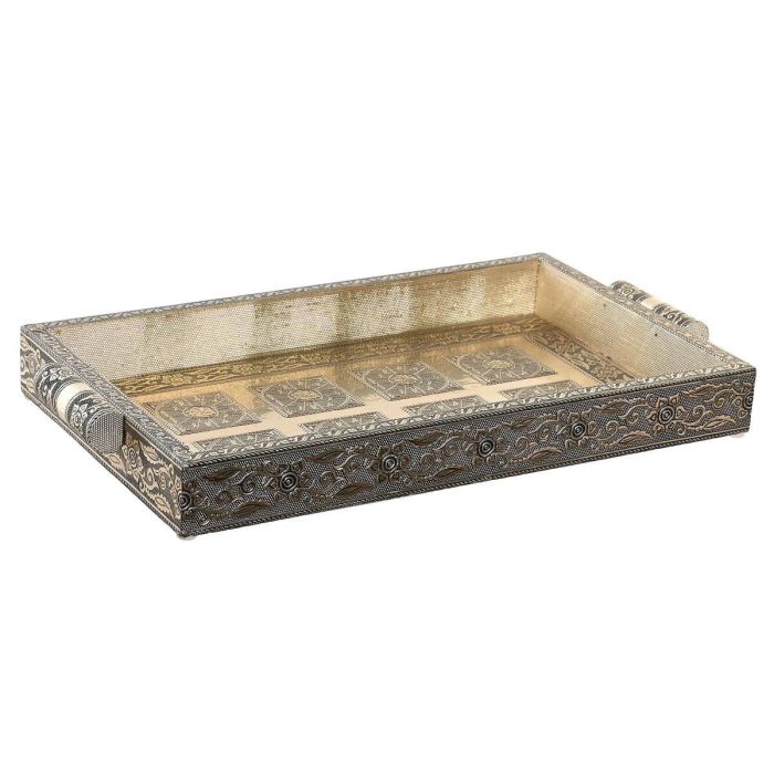 Bandeja Indio DKD Home Decor Champan 22 x 4 x 36 cm