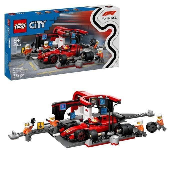 Juego de construccion parada en boxes formula 1 y equipo de mecánicos con coche ferrari lego city formula 1 Juego de construccion parada en boxes formula 1 y equipo de mecánicos con coche ferrari lego city formula 1