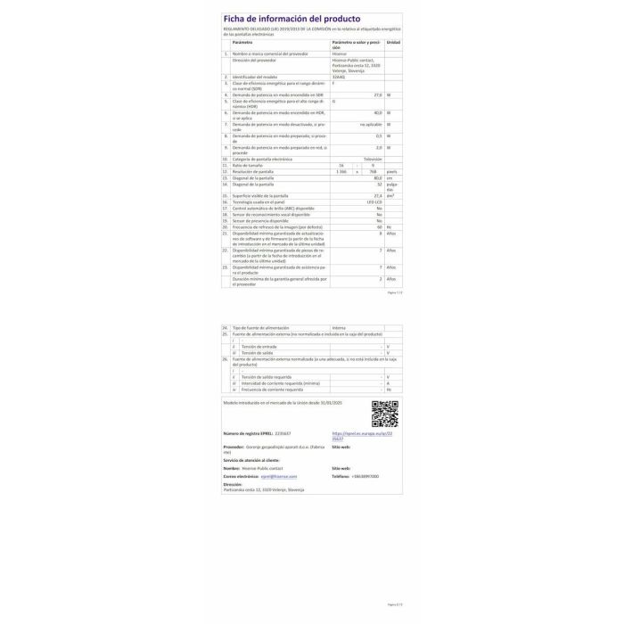 Hisense 32A4Q Smart TV 32" HD Negro Wifi 1 Hisense 32A4Q Smart TV 32" HD Negro Wifi 1