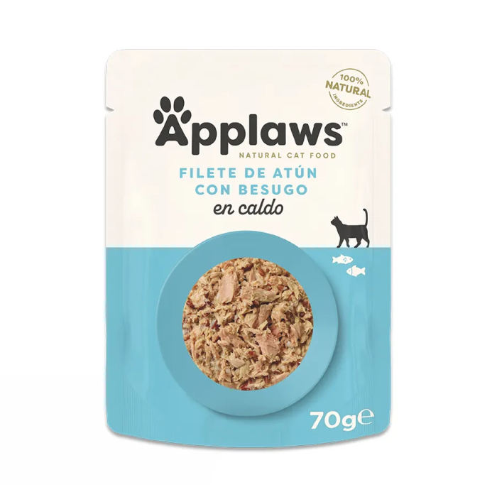 Applaws Comida Húmeda para Gatos Sobre Atún y Besugo 12x70 gr
