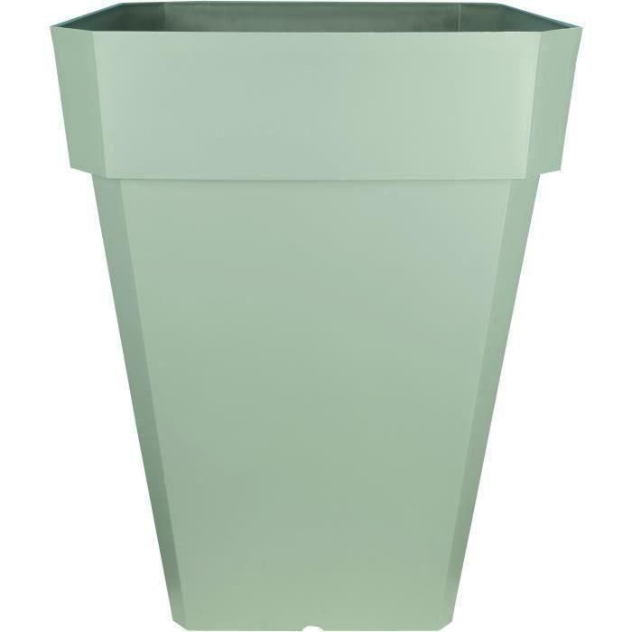 Jardinera cuadrada RIVIERA SOLEILLA - Plástico - Altura 53 cm - Blanco Jardinera cuadrada RIVIERA SOLEILLA - Plástico - Altura 53 cm - Blanco