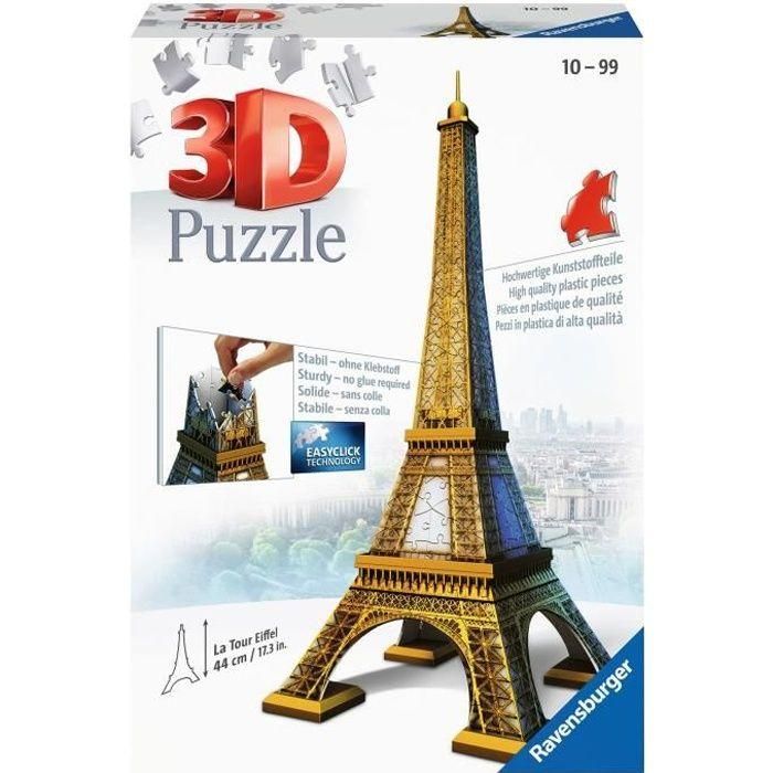Ravensburger 3D Puzzle Torre Eiffel 216 Piezas, Montaje sin Pegamento, Para +12 Años 0 Ravensburger 3D Puzzle Torre Eiffel 216 Piezas, Montaje sin Pegamento, Para +12 Años 0