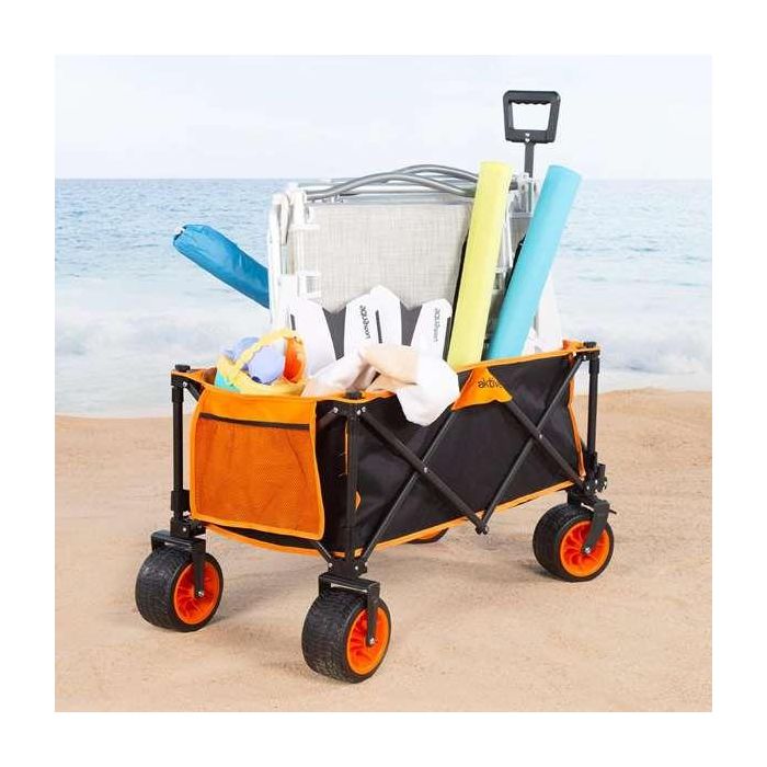 Carro de playa plegable 86x44x53/108 cm ruedas 17x10cm 2 Carro de playa plegable 86x44x53/108 cm ruedas 17x10cm 2