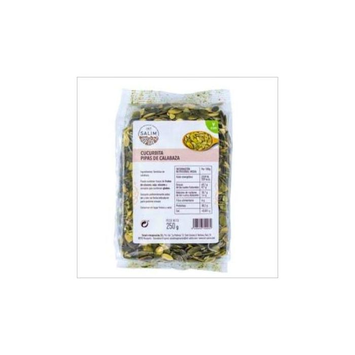 INT SALIM Pipas de Calabaza 250g - Fuente Natural de Fibra y Proteínas