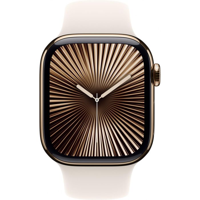 APPLE Watch Series 10 GPS + Cellular 42mm Gold Titanium Case with Starlight Sport Band - M/L 1 APPLE Watch Series 10 GPS + Cellular 42mm Gold Titanium Case with Starlight Sport Band - M/L 1