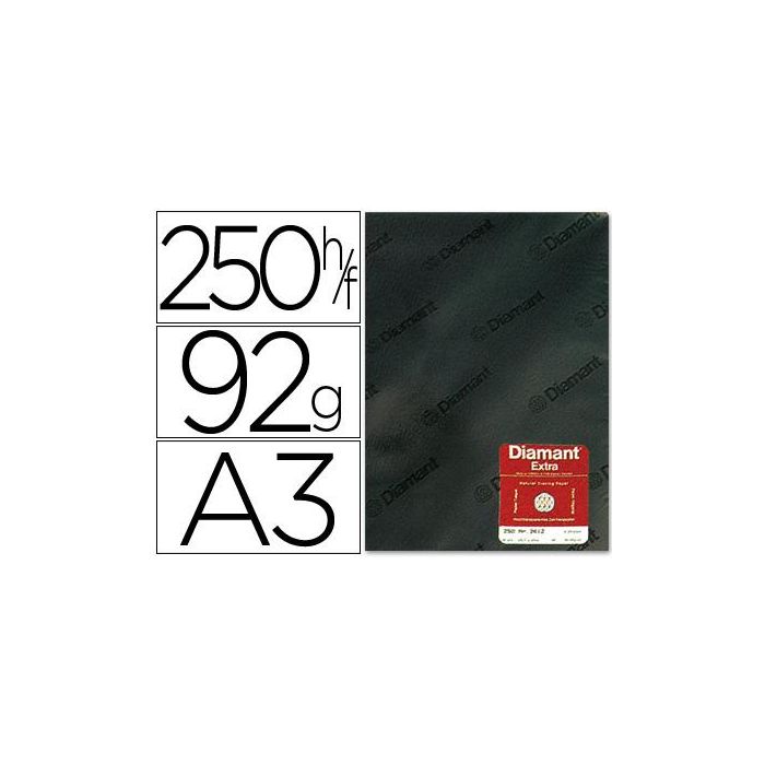 Papel Vegetal Diamant Din A3 92 gr Hoja 250 unidades