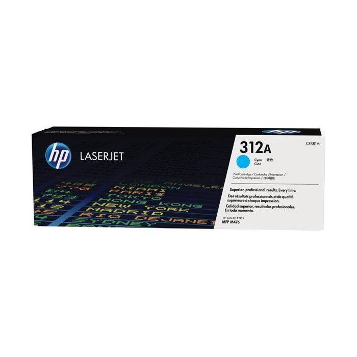 HP TONER LaserJet Pro MFP M476 Cyan.Nº312A 2.700 Paginas HP TONER LaserJet Pro MFP M476 Cyan.Nº312A 2.700 Paginas