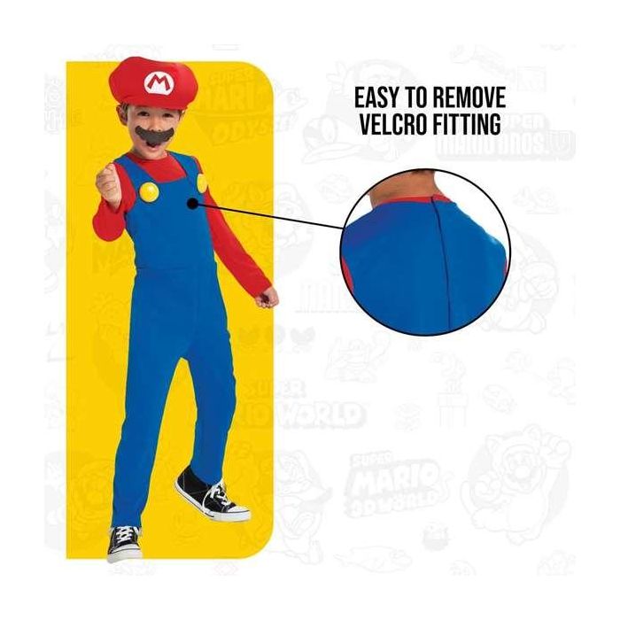 Nintendo Disfraz infantil Super Mario de lujo talla 4-6 años 5