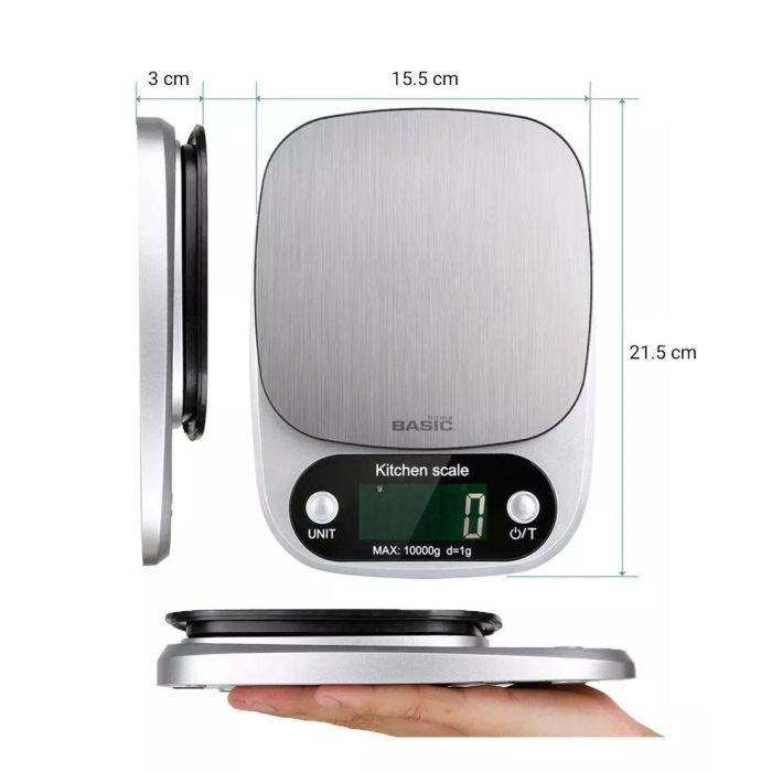 Bascula Cocina Digital 10Kg Basic Home (12 Unidades) 7