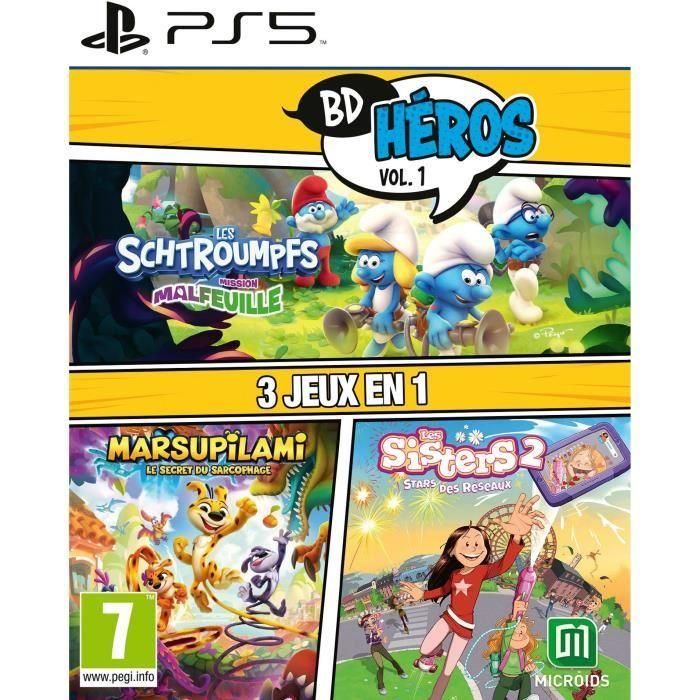 Microids 3701529505522 Pack Comics Heros Vol.1: Los Pitufos Misión Hermanas Malfeuille y Marsupilami - Juego PS5 Microids 3701529505522 Pack Comics Heros Vol.1: Los Pitufos Misión Hermanas Malfeuille y Marsupilami - Juego PS5