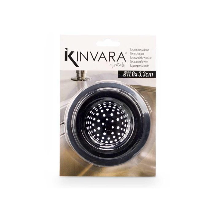 Tapon Fregadero Silicona Acero Negro Kinvara 11X4CM (24 Unidades) 1 Tapon Fregadero Silicona Acero Negro Kinvara 11X4CM (24 Unidades) 1