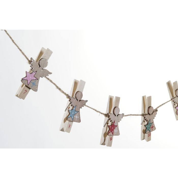DKD Home Decor Pinzas de Navidad Tradicional Madera Decorativas Ancho 206cm Set 6 Unidades Colores Surtidos Diseño Ángel y Calendario 1 DKD Home Decor Pinzas de Navidad Tradicional Madera Decorativas Ancho 206cm Set 6 Unidades Colores Surtidos Diseño Ángel y Calendario 1
