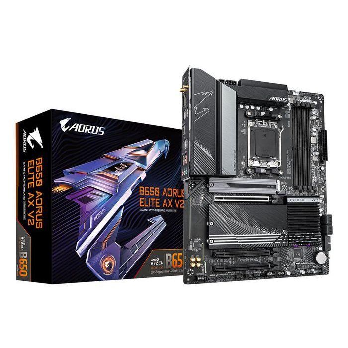 GIGABYTE AORUS ELITE AX V2 Placa Base AMD AM5 B650 DDR5 8000MHz (OC) PCIe 5.0 M.2 WiFi 6E LAN 2.5GbE 0 GIGABYTE AORUS ELITE AX V2 Placa Base AMD AM5 B650 DDR5 8000MHz (OC) PCIe 5.0 M.2 WiFi 6E LAN 2.5GbE 0