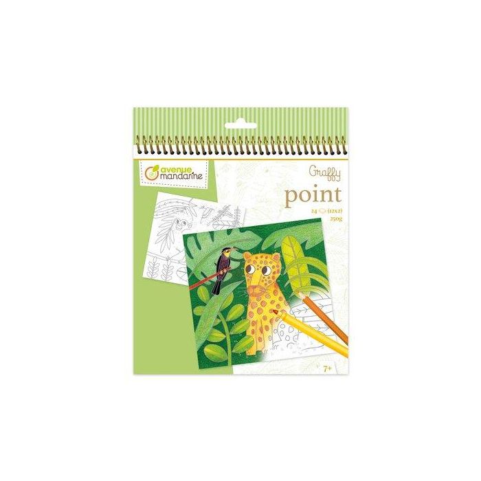 Cuaderno Avenue Mandarine Graffy Point Unir Y Colorear Jungla (+7 Años)