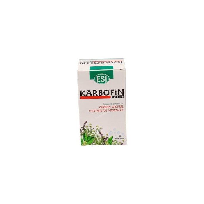 TREPATDIET-ESI Karbofin Forte Carbón Vegetal Hinojo Manzanilla Anís para Gases y Digestión 60 Cápsulas