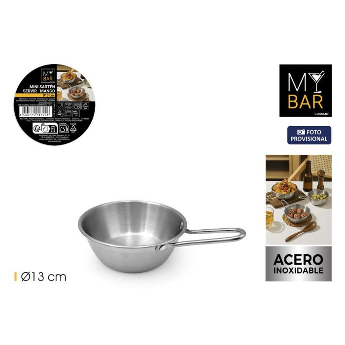 Inde Sartén Mini para Servir con Mango de 14 cm (24 Unidades)