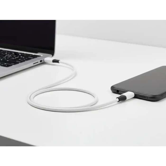 Q-connect Cable USB-C a USB-C PVC Longitud 2m Blanco 3