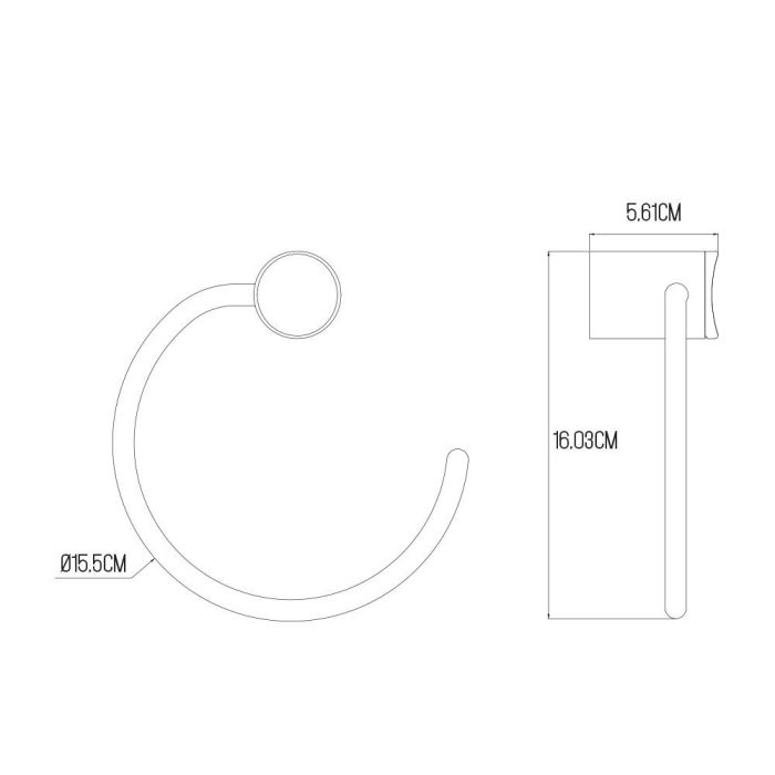 Edm Toallero inoxidable percha Ø15,5x5,61x16,03 cm cromado 1 Edm Toallero inoxidable percha Ø15,5x5,61x16,03 cm cromado 1