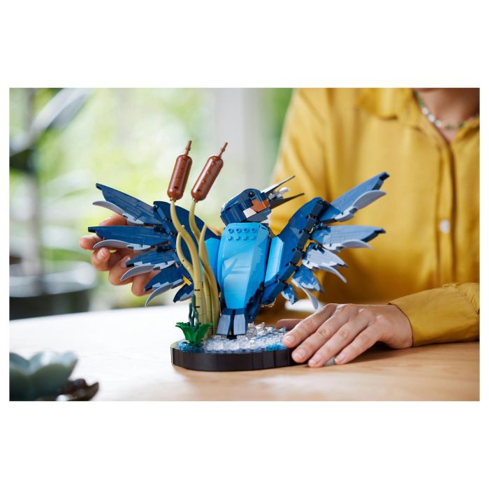 Lego 10331 Icons Kingfisher (Kungsfiskare) Fauna 2024 V29 - Set de construcción de kungsfiskare para adultos con soporte de exhibición