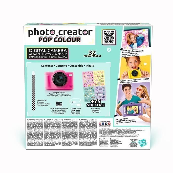 Canal Toys - Creador de Fotos -Cámara Digital Pop Color Rosa- Con Tarjeta SD de 32GB incluida 3 Canal Toys - Creador de Fotos -Cámara Digital Pop Color Rosa- Con Tarjeta SD de 32GB incluida 3