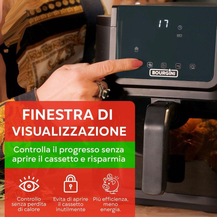 Freidora de Aire Bourgini 184172 Negro 8 L 1