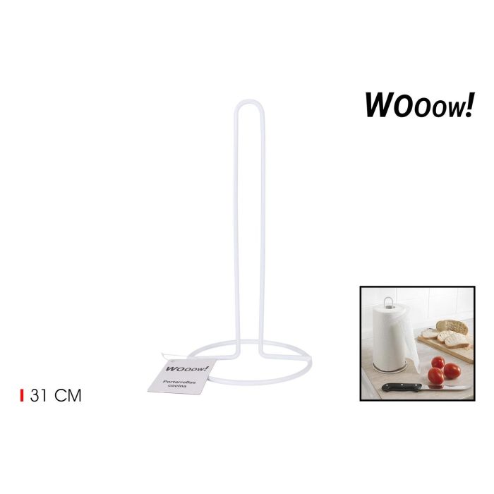 Portarrollos de cocina de metal 31 cm - Wooow (24 Unidades) Portarrollos de cocina de metal 31 cm - Wooow (24 Unidades)