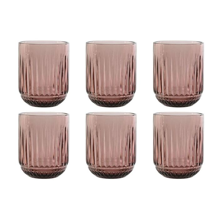 Vaso Basicos DKD Home Decor Rosa 7.5 x 9.5 x 7.5 cm Set de 6