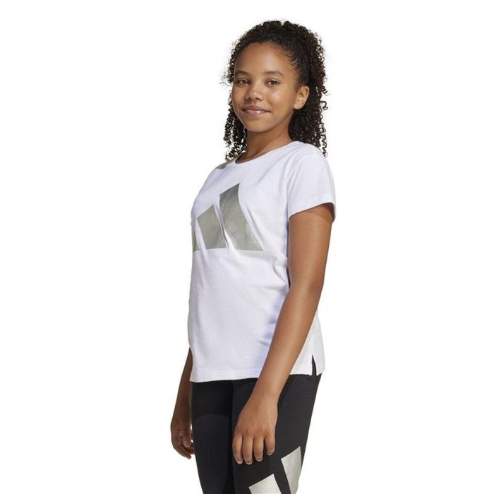 Camiseta de Manga Corta Infantil Adidas Glam Blanco S 5 Camiseta de Manga Corta Infantil Adidas Glam Blanco S 5