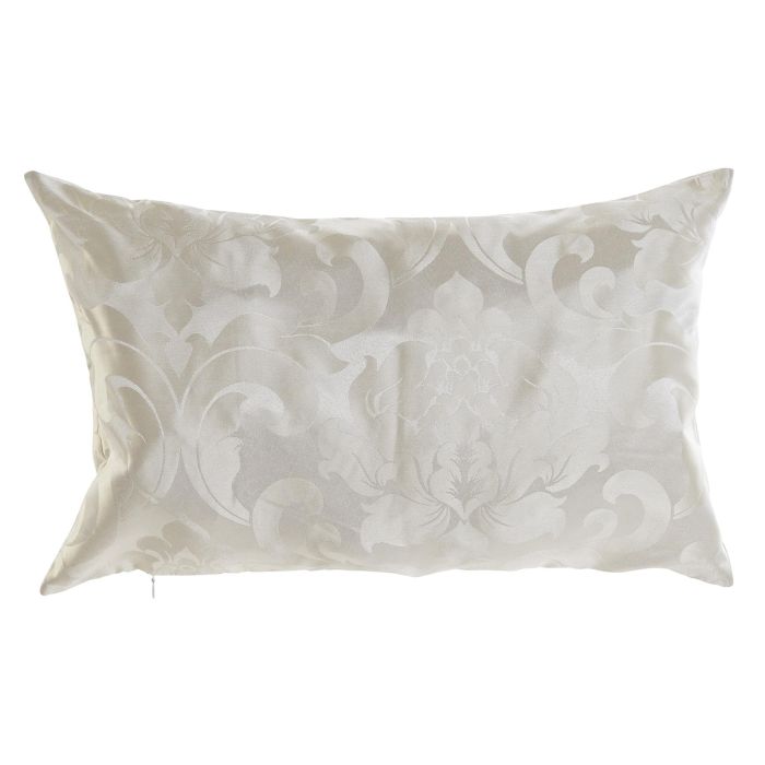 DKD Home Decor Cojín Tradicional de poliéster beige con cremallera 30 x 50 cm