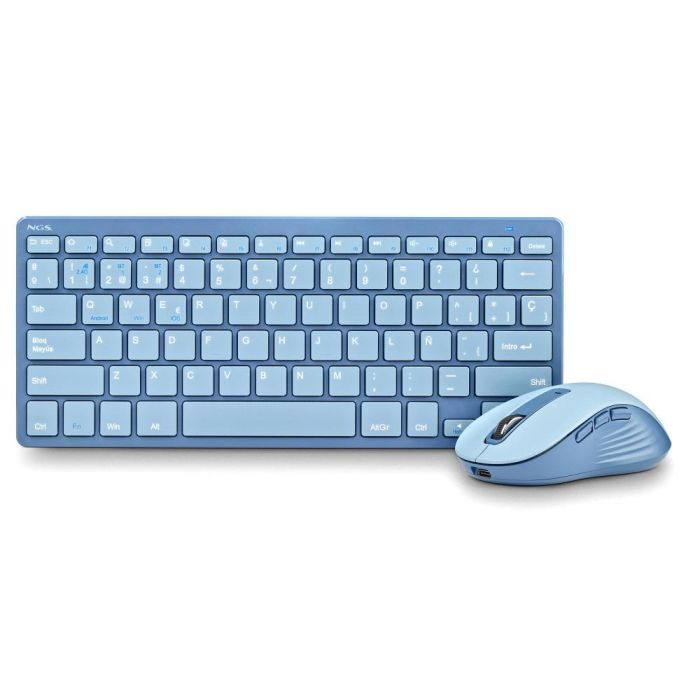 Teclado y Ratón Inalámbricos NGS Fantasy Kit Blue/ Azul 1 Teclado y Ratón Inalámbricos NGS Fantasy Kit Blue/ Azul 1