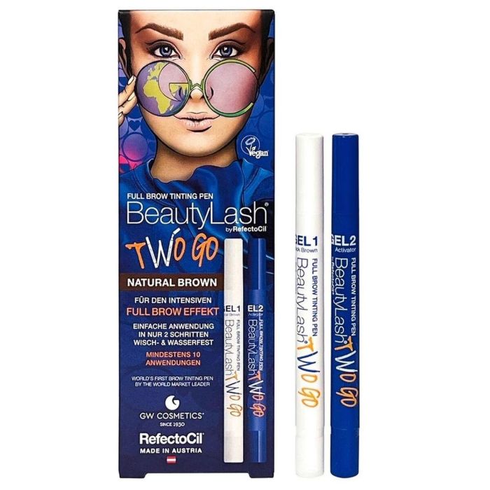 Refectocil BEAUTY LASH TWO GO Tinte para Cejas Natural Brown Waterproof Efecto Full Brow Vello y Piel Kit 2 Lápices Testado 1 Refectocil BEAUTY LASH TWO GO Tinte para Cejas Natural Brown Waterproof Efecto Full Brow Vello y Piel Kit 2 Lápices Testado 1