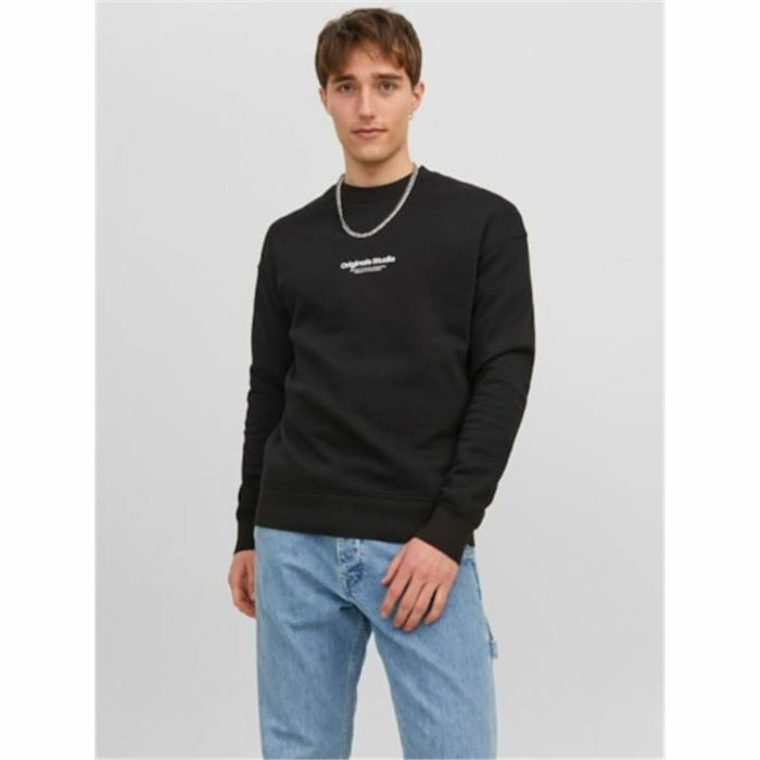 Sudadera sin Capucha Hombre Jack & Jones Jorvesterbro Negro 6 Sudadera sin Capucha Hombre Jack & Jones Jorvesterbro Negro 6