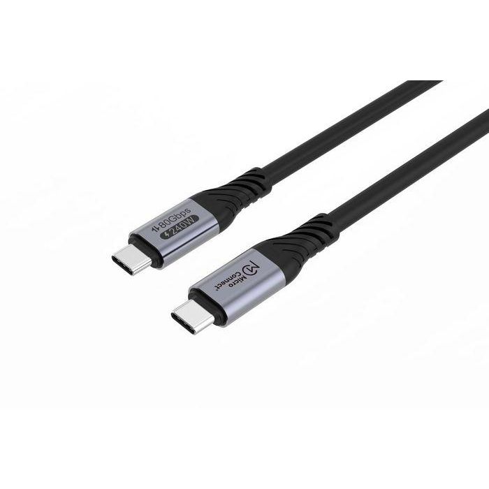 MicroConnect USB-C cable 0.5m, 240W, 80Gbps, USB4 Gen 4 MicroConnect USB-C cable 0.5m, 240W, 80Gbps, USB4 Gen 4
