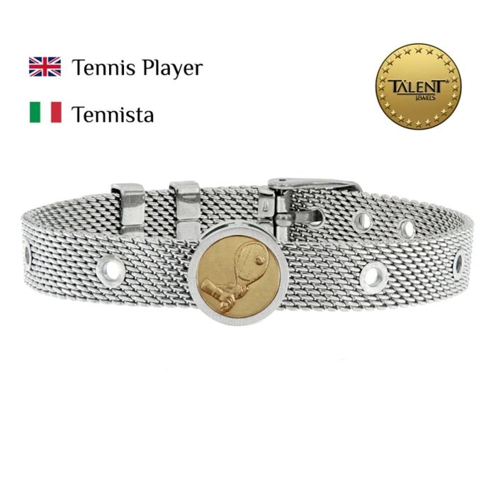 Pulsera Unisex Tennis Player Talent Jewels TJA-1-18-01-1-235 Plateado 1 Pulsera Unisex Tennis Player Talent Jewels TJA-1-18-01-1-235 Plateado 1