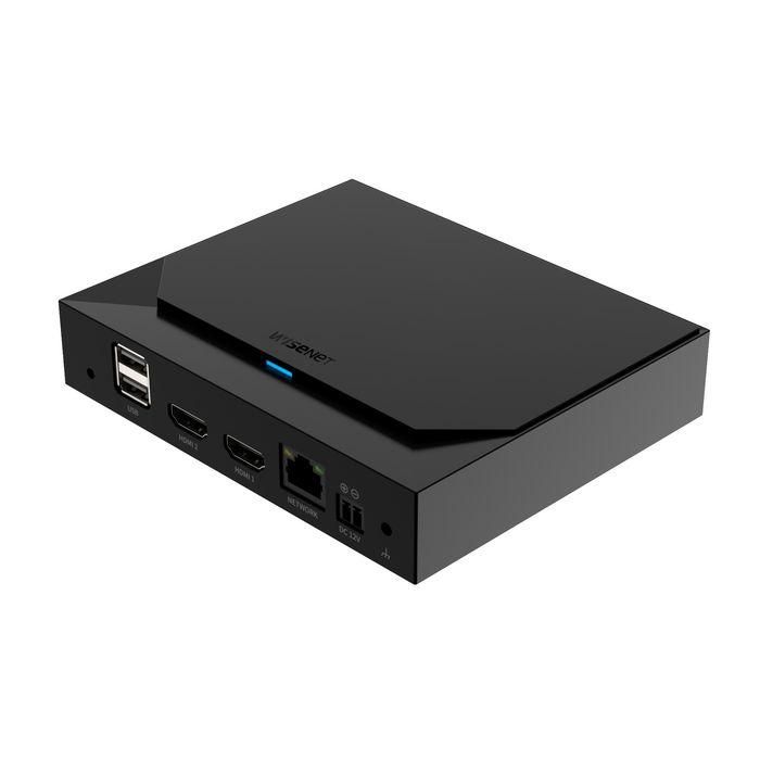 Hanwha Decodificador de vídeo 4 canales puerto HDMI dual 12V/PoE Wisenet 3 Hanwha Decodificador de vídeo 4 canales puerto HDMI dual 12V/PoE Wisenet 3