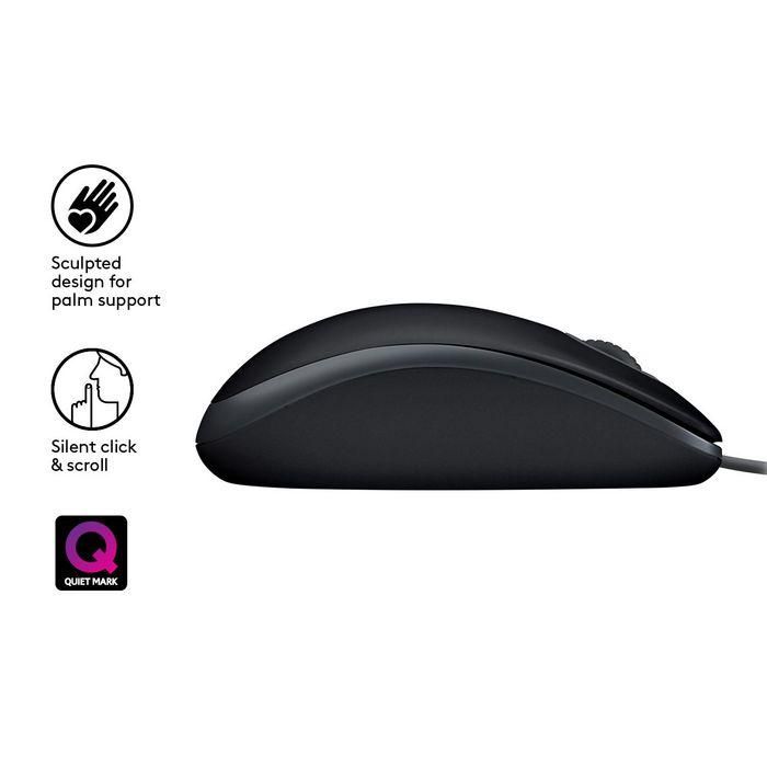 Logitech B110 Silent Ratón USB Óptico Silencioso Plug & Play Ambidextro Negro 4 Logitech B110 Silent Ratón USB Óptico Silencioso Plug & Play Ambidextro Negro 4
