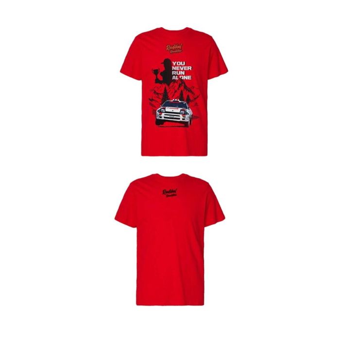 Camiseta de Manga Corta Hombre RADIKAL YOU NEVER RUN ALONE Rojo XL