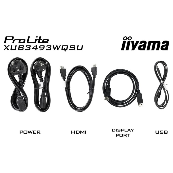 IIYAMA XUB3493WQSU-B6 86,4 cm (34") 3440 x 1440 Pixeles UltraWide Quad HD LED 1 ms Negro