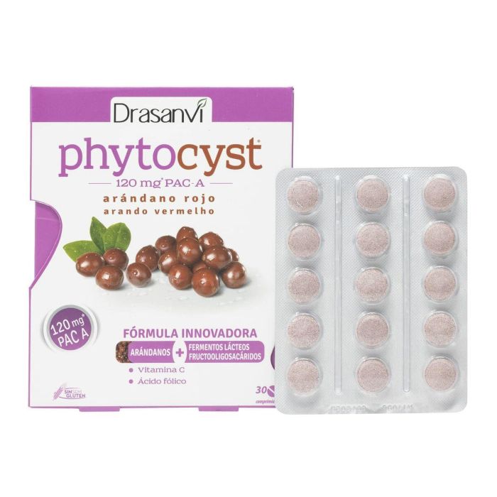 DRASANVI Phytocyst Comprimidos, Arándano Rojo Americano para Vías Urinarias, 30 Comp. Mantiene Vías Urinarias