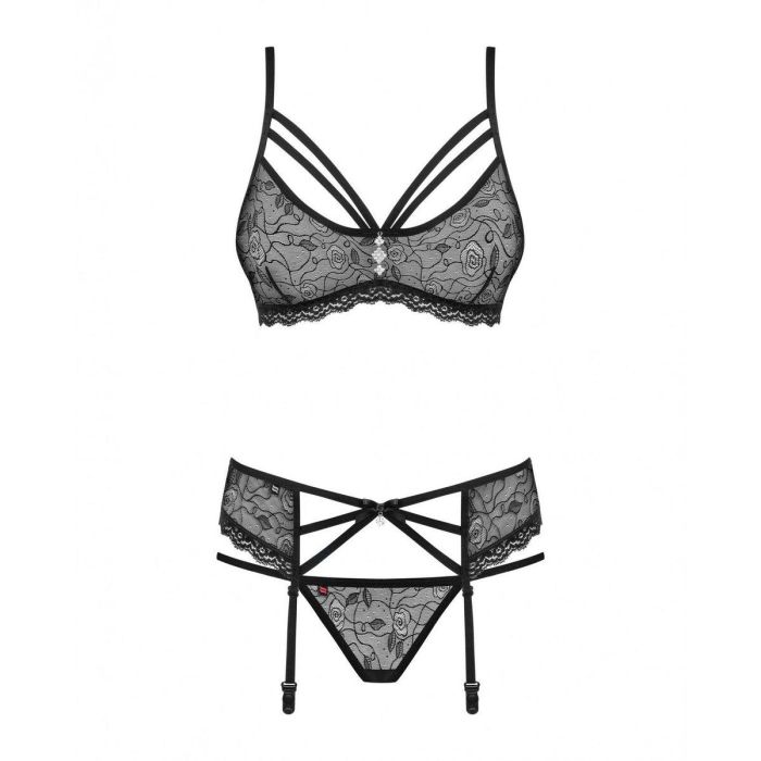 Conjunto de Lencería Obsessive 818-SEG-1 Negro L/XL 2 Conjunto de Lencería Obsessive 818-SEG-1 Negro L/XL 2