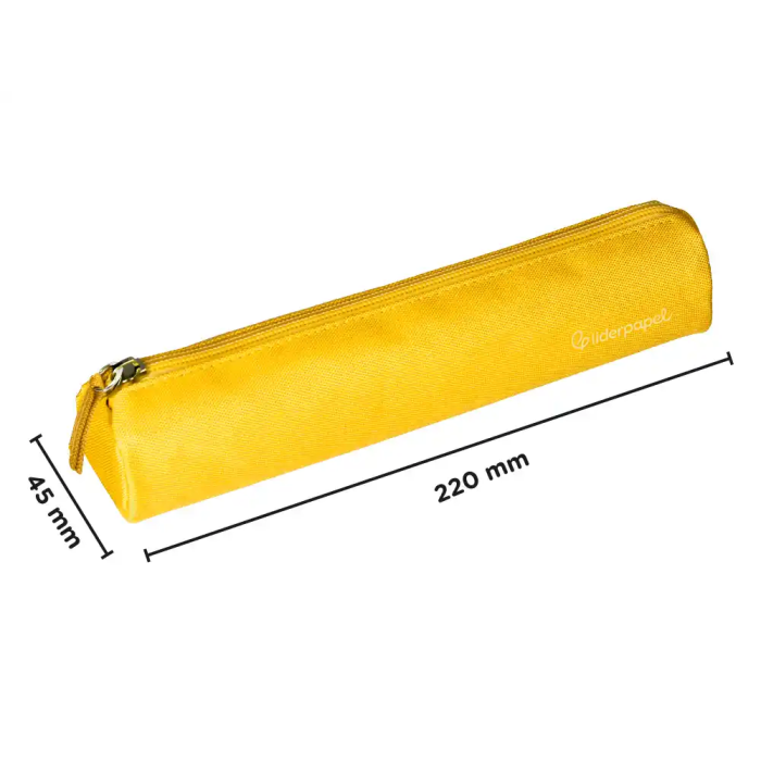 Liderpapel Estuche Portatodo Slim Cilindrico 220x45mm Amarillo 1