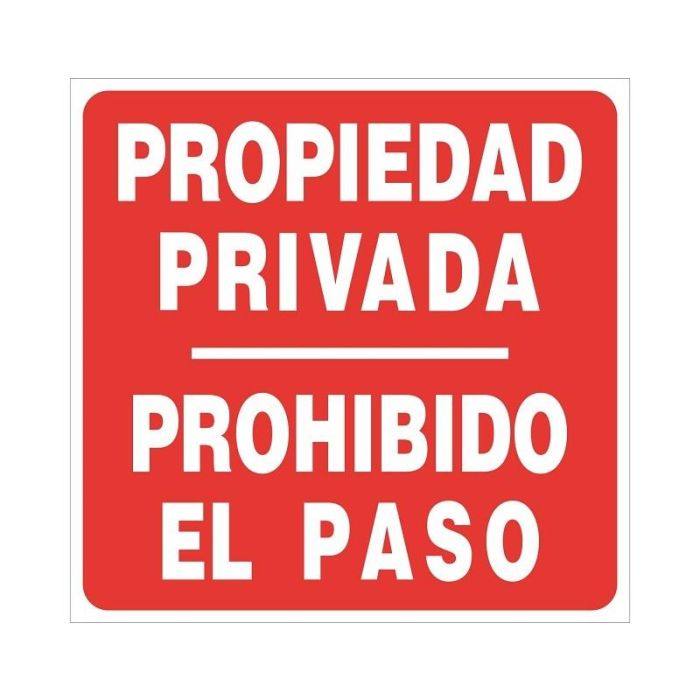 DUVER 860 Señal de Aluminio 245x245mm - Propiedad Privada / Prohibido El Paso 0 DUVER 860 Señal de Aluminio 245x245mm - Propiedad Privada / Prohibido El Paso 0