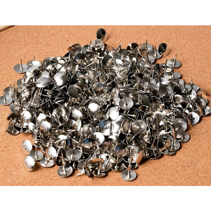 Liderpapel Chinchetas Niqueladas Caja de 50 Unidades Metal 10mm 8