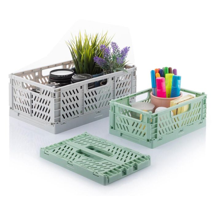 Set de 3 Cajas Organizadoras Plegables y Apilables Boxtor InnovaGoods 17 Set de 3 Cajas Organizadoras Plegables y Apilables Boxtor InnovaGoods 17