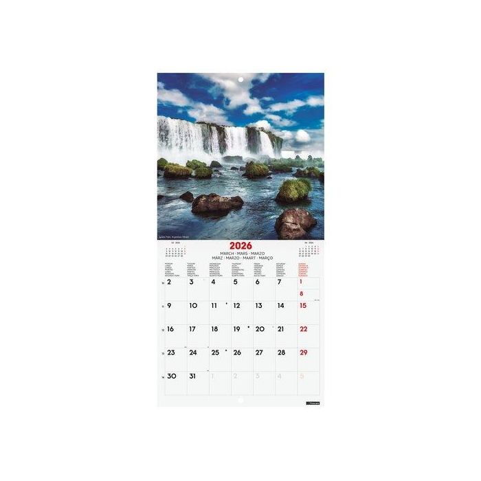 Calendario (2026) Finocam Internacional Pared Imagenes Mensual Para Escribir 180X180 Nature